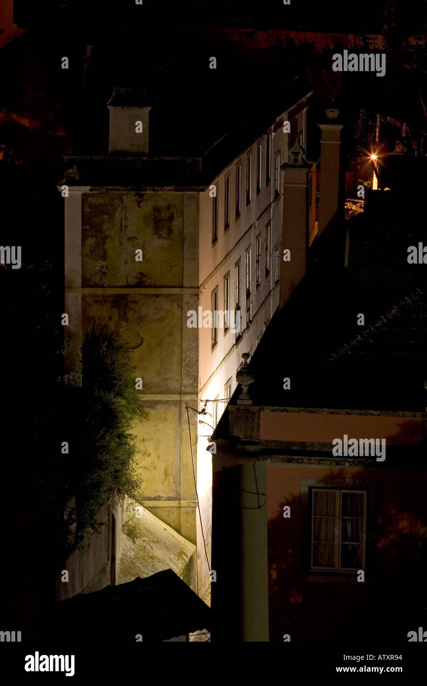 Nachtzeit in Sintra Portugal Stockfoto