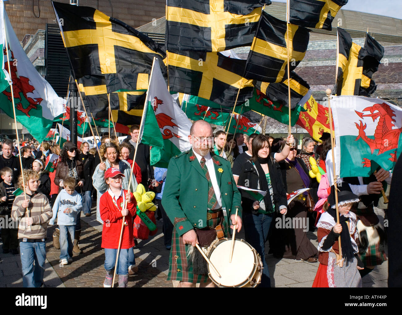 St. Davids Tag Parade Cardiff south wales uk Stockfoto