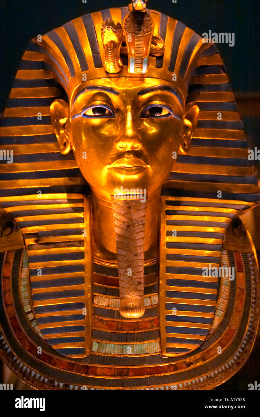 Totenmaske von Tutanchamun im ägyptischen Museum von Kairo Stockfoto