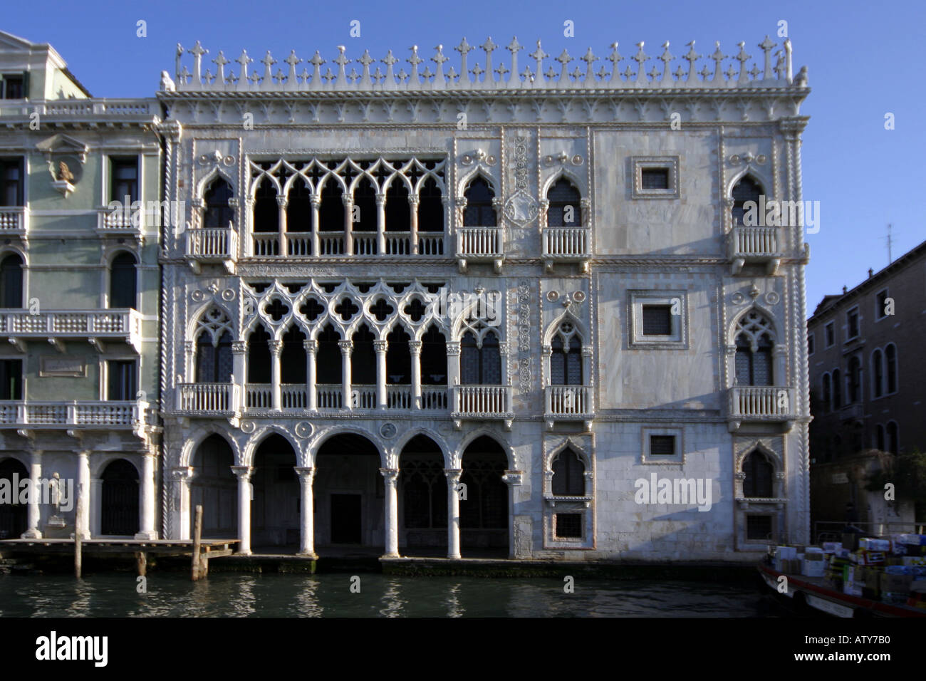 Ca d Oro Palazzo Fassade Venedig Italien Stockfoto