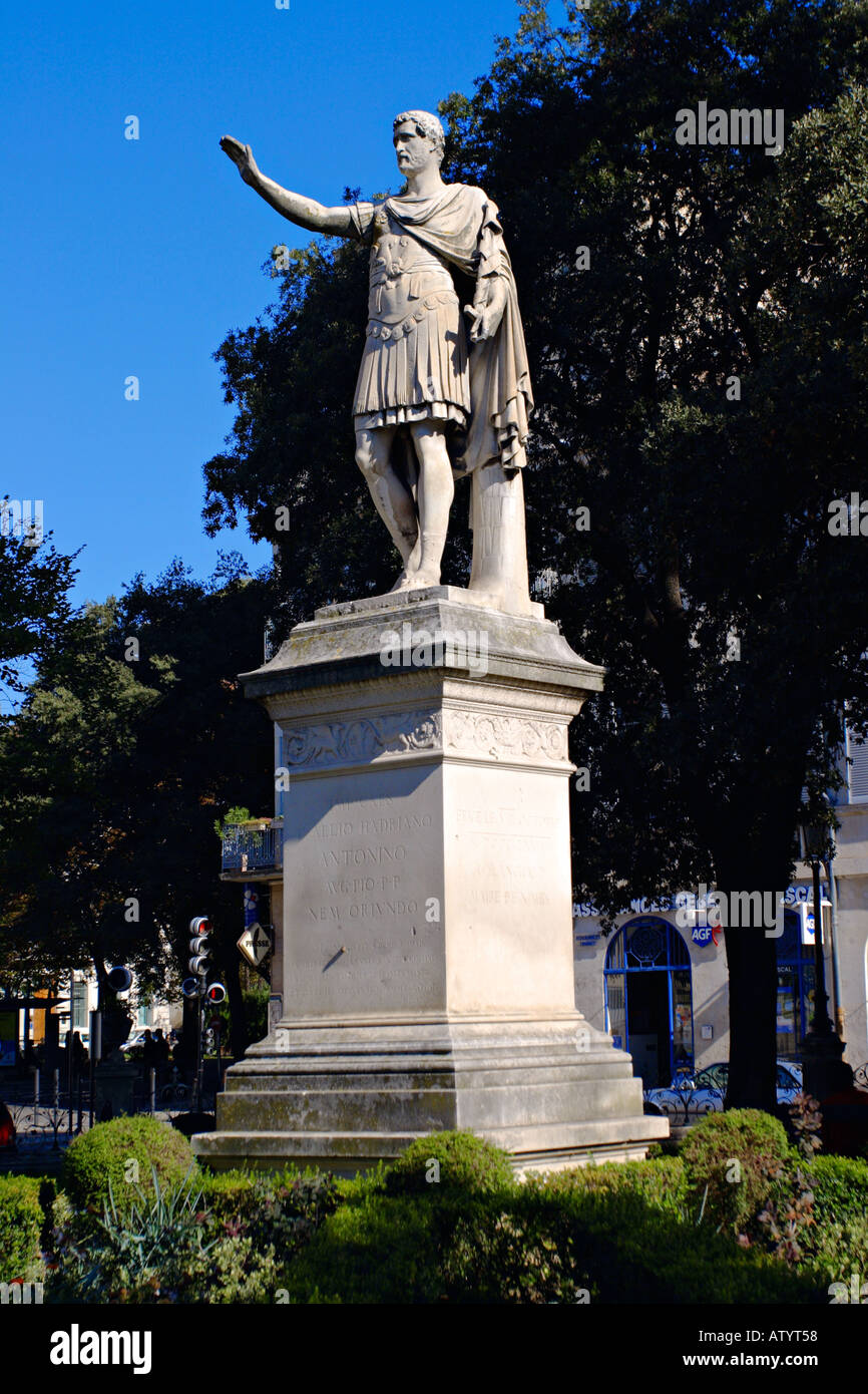 Statue des römischen Kaisers Antoine Stockfoto