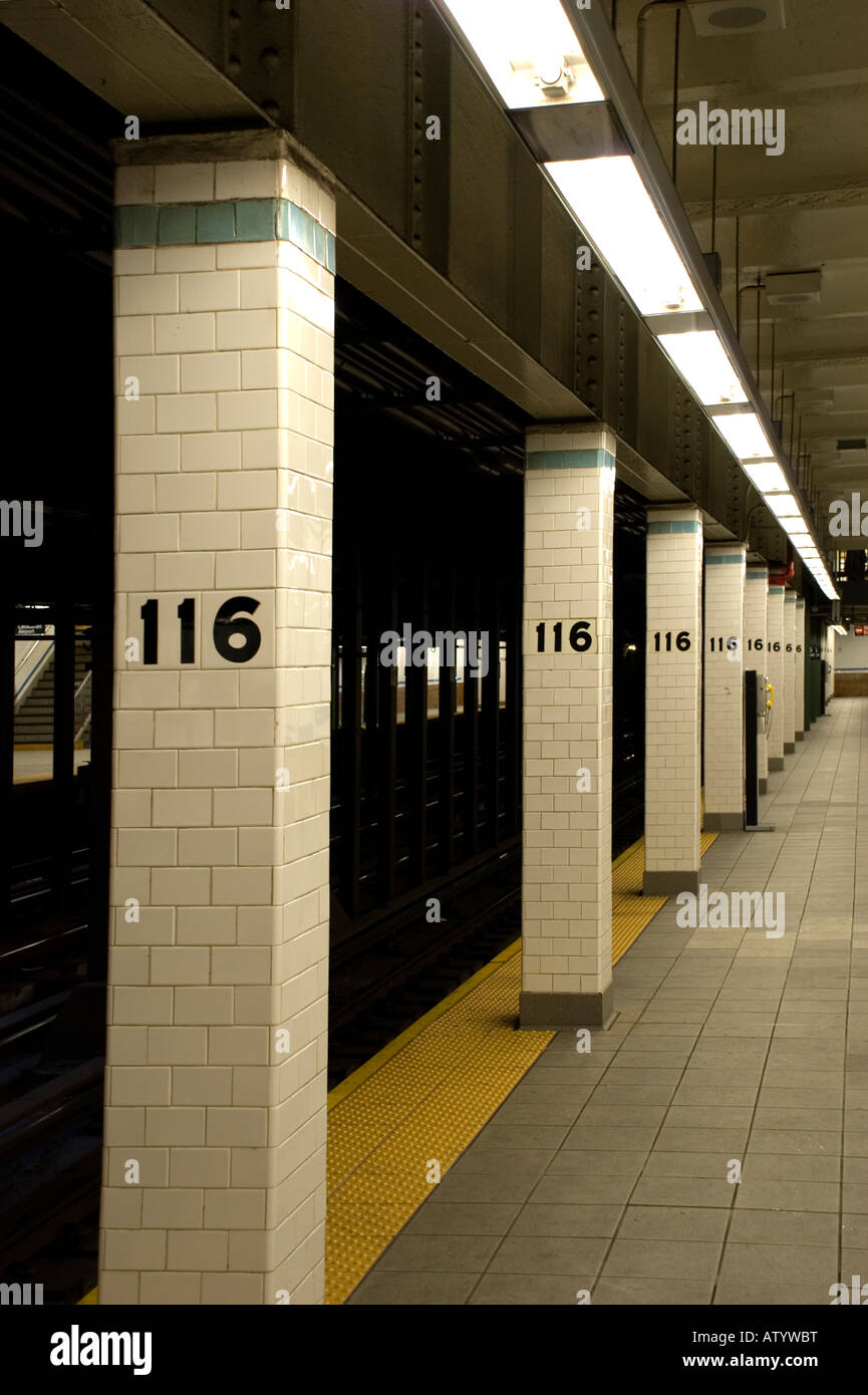 116th Street u-Bahnstation Stockfoto