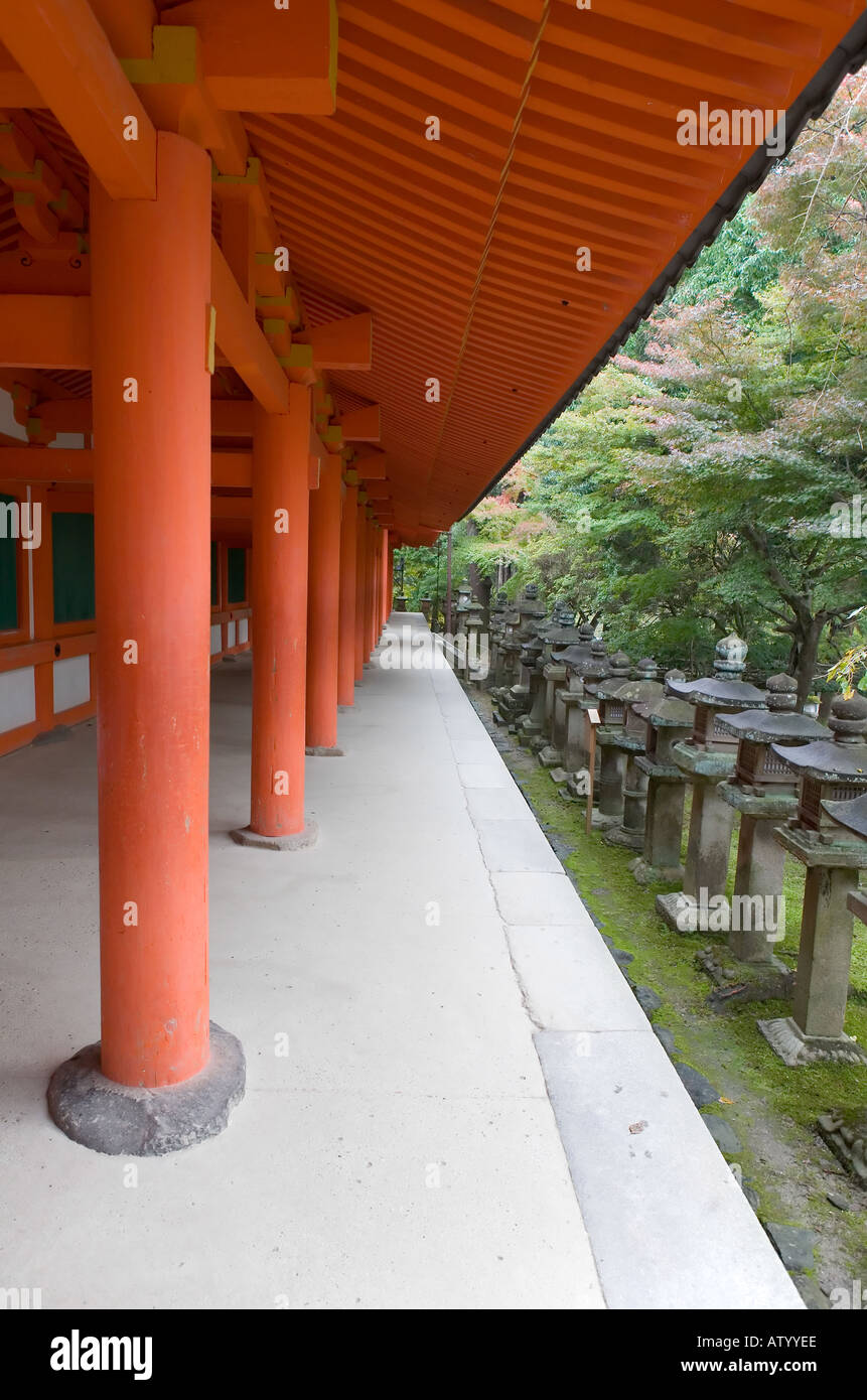 Kontraste-Kasuga Schrein Nara Japan 2 Stockfoto