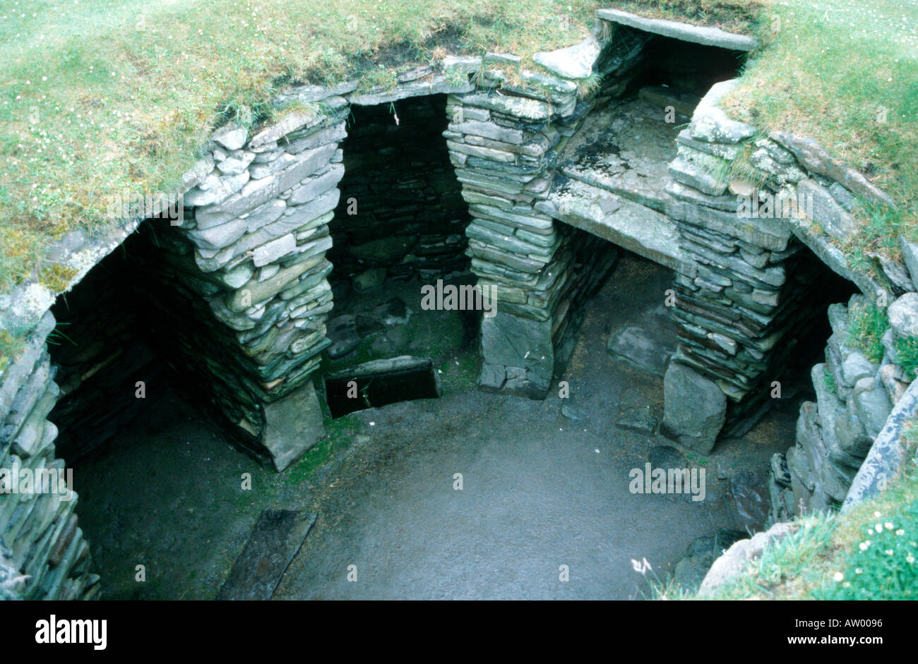 Jarlshof Iron Age: die Siedlung Radhäuser Shetland-Inseln Schottland UK Vereinigtes Königreich Stockfoto