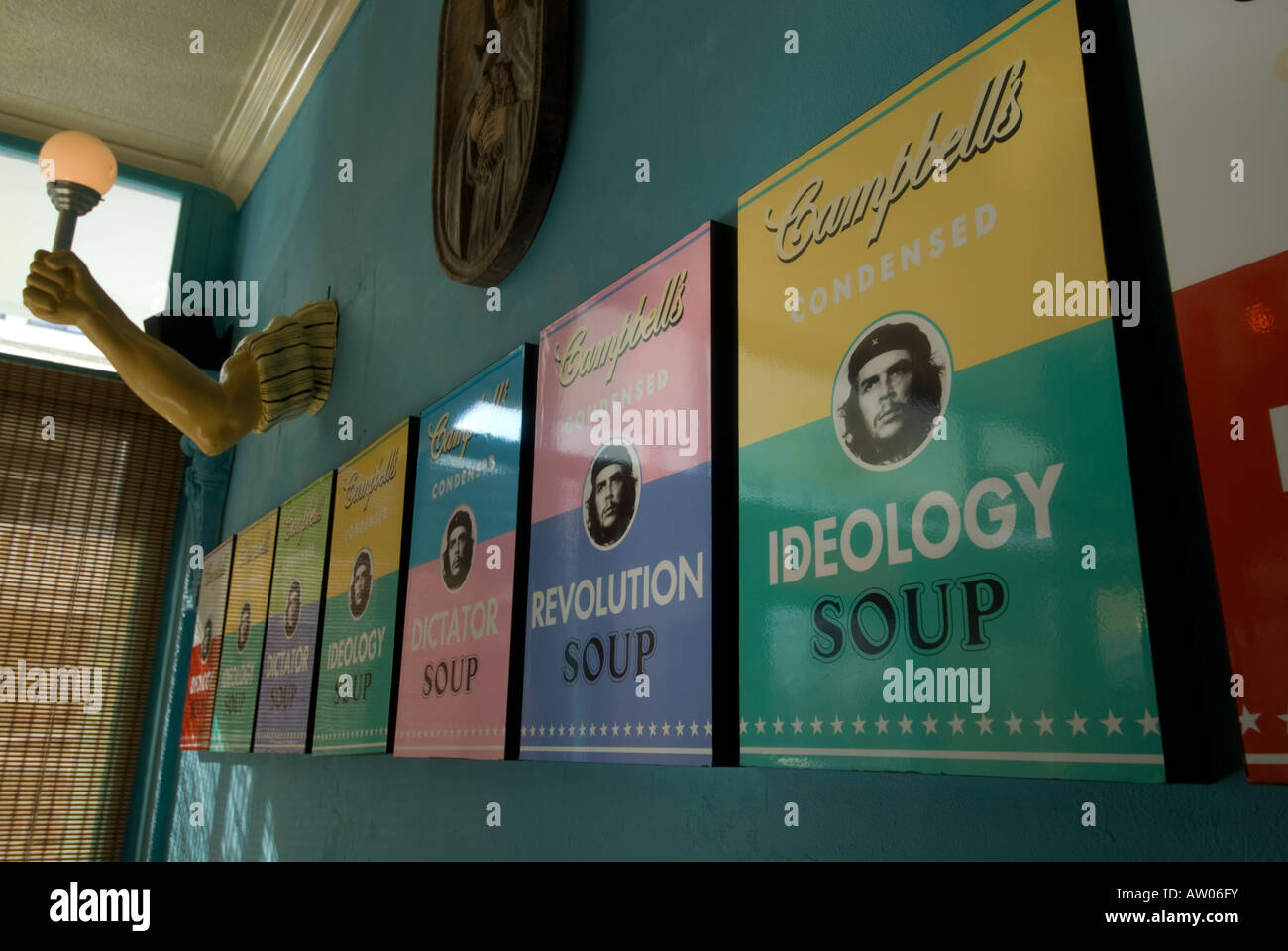 Che Suppe Plakate in Che Bar auf Long Street Cape Town South Africa Stockfoto