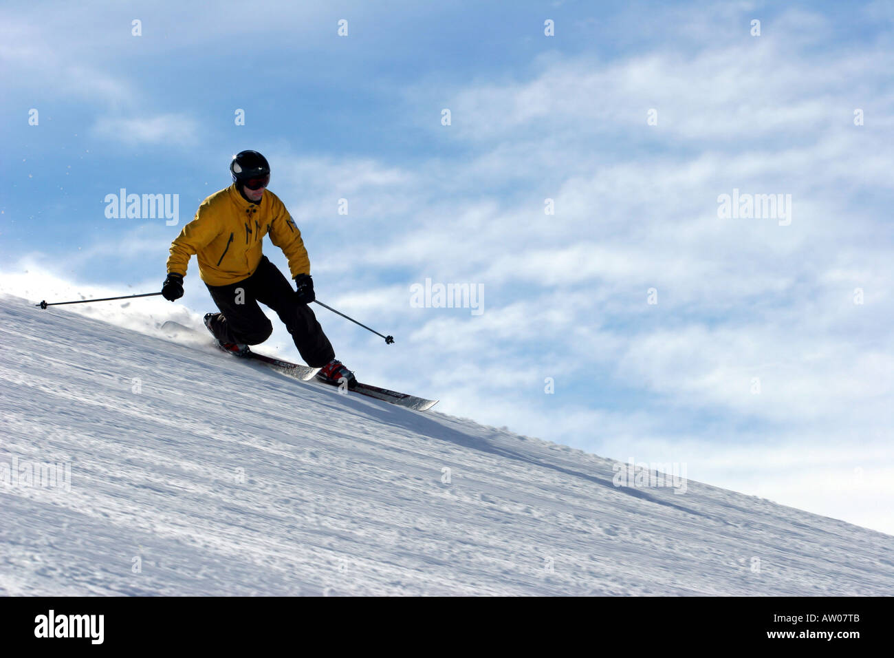 Telemark-Arpal II-Ski-Abfahrt La Fouly Pays du Saint-Bernard Schweiz Europa Stockfoto