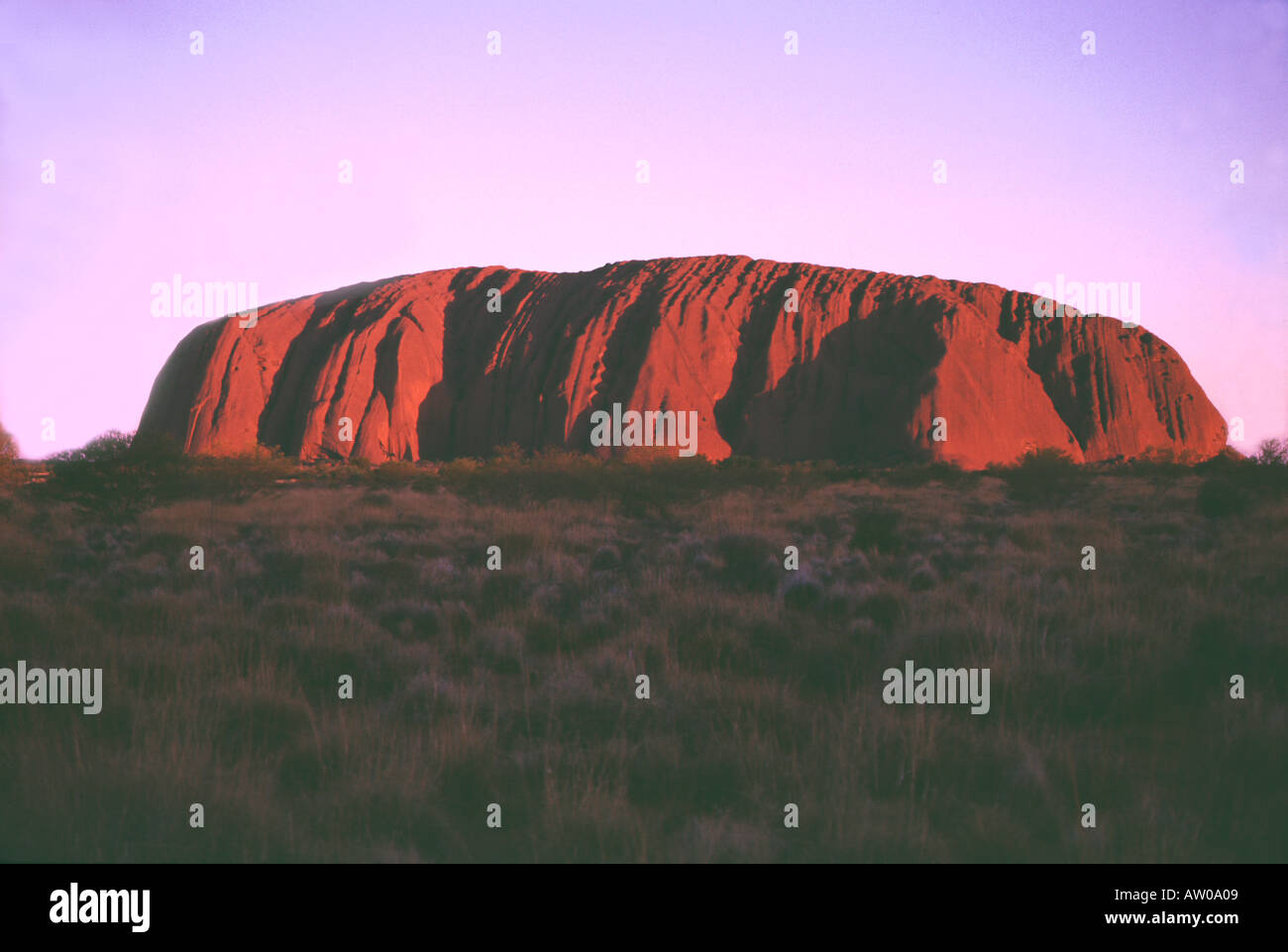 Uluru bei Sonnenuntergang Northern Territory Australien Stockfoto
