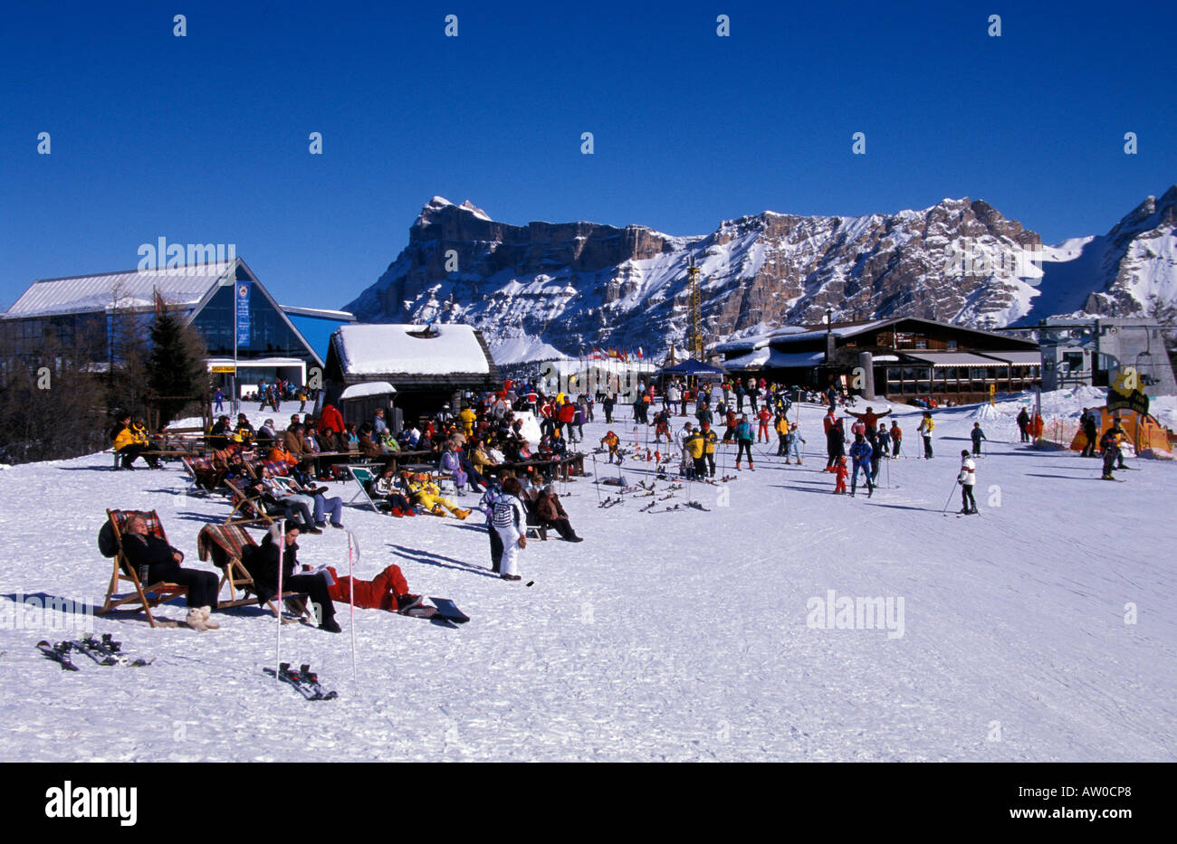 Piz La Villa Badia Alta Val Badia Trentino Südtirol Italien Stockfoto