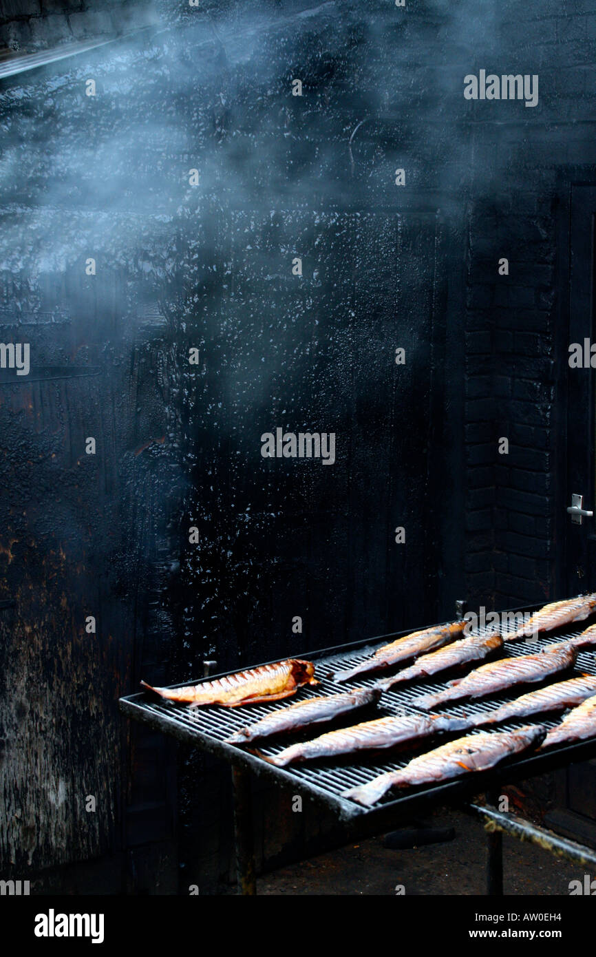 Fisch geräuchert bei Butley Orford Oysterage in Orford Suffolk East Anglia UK Stockfoto