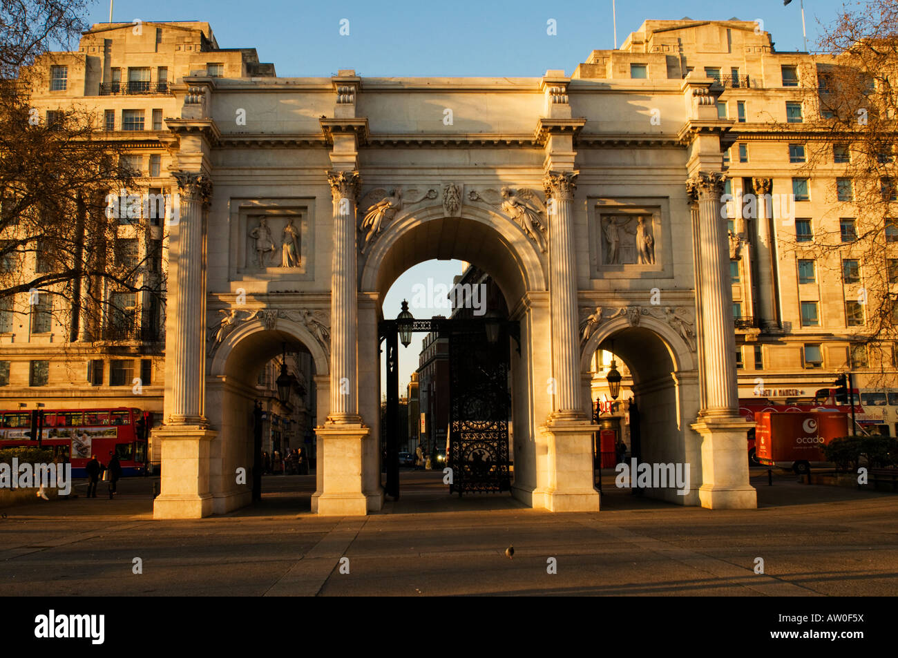 Marble Arch in London England Stockfoto