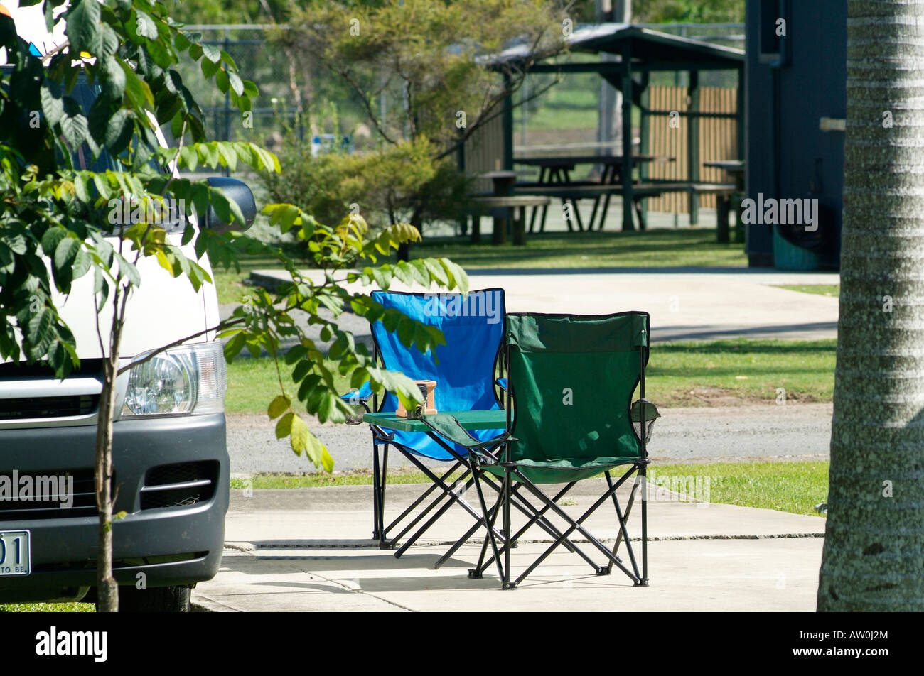 zwei Stühle für camping Fotos von Bruce Miller 2 2008 Stockfoto