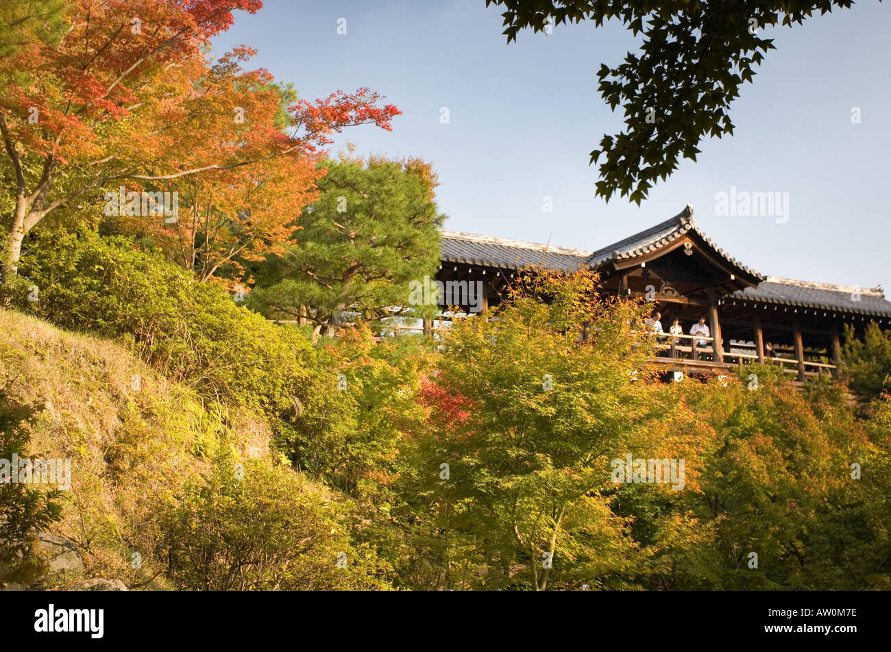 Tsuten-Kyo Brücke im Herbst-Tofuku-Ji-Tempel Kyoto Stockfoto