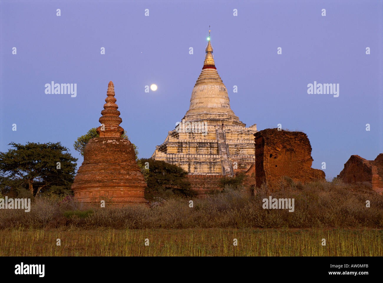 Shwesandaw Paya (Shwe Sandaw Pagode) erbaut im 11. Jahrhundert, Bagan (Pagan), Myanmar (Burma) Stockfoto