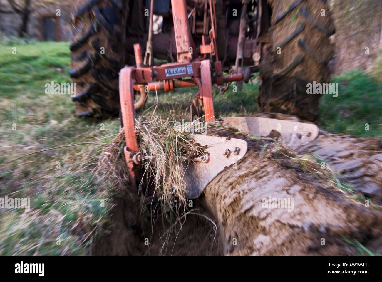 Stock Foto von Ackerland gepflügt wird Stockfoto