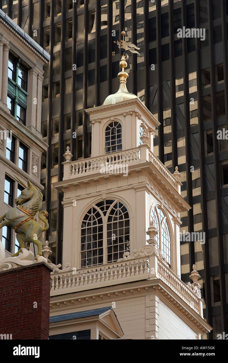 Das Old State House auf dem Freedom Trail in Boston, Massachusetts Stockfoto