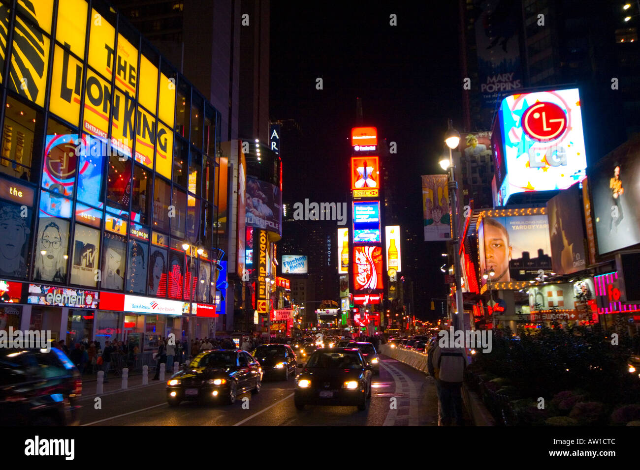 Times Square New York NY NYC USA nachts JMH1941 Stockfoto