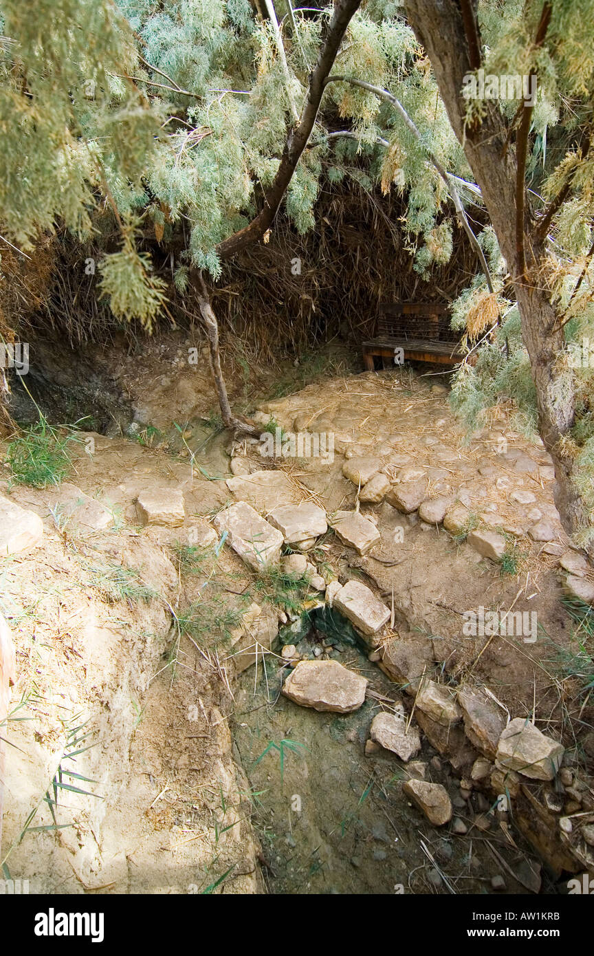 Jordan-Tal des Flusses Jordan Taufstätte Jesu Christi Stockfoto