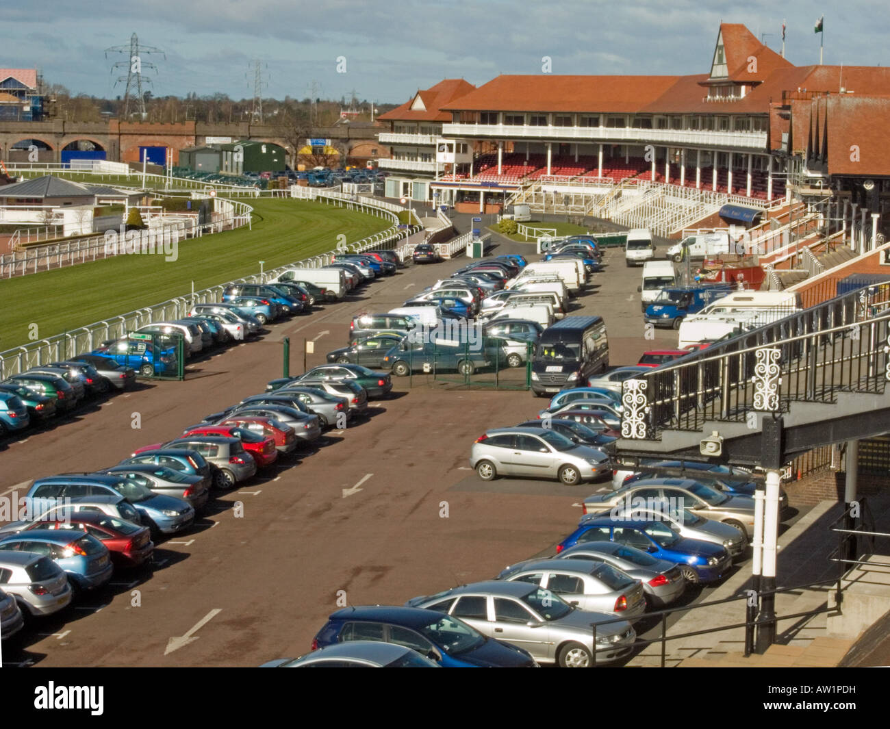 Roodee, Chester Rennbahn Stockfoto