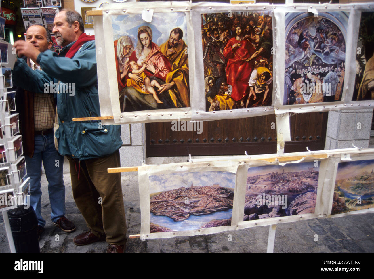 Plakate der Gemälde von El Greco TOLEDO Kastilien La Mancha Region Spanien Stockfoto