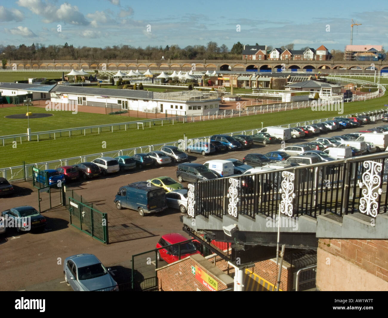 Roodee, Chester Rennbahn Stockfoto