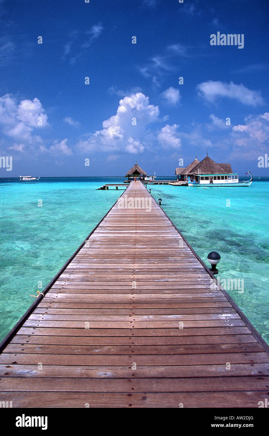 Club Med, Nord Male Atoll, Malediven Stockfoto