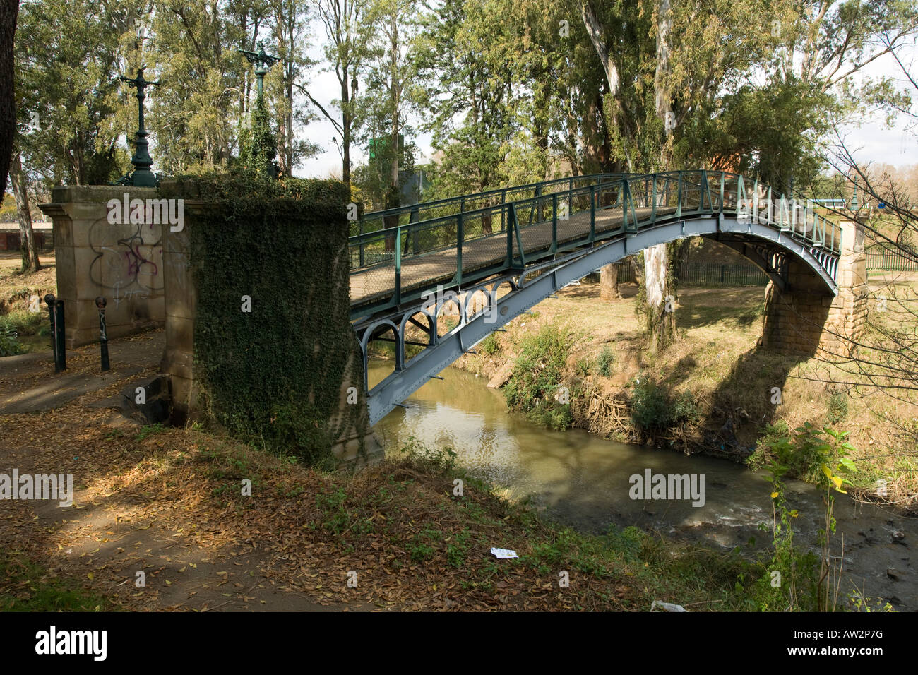 Victorian Eisenbrücke im Alexandra Park Pietermaritzburg Stockfoto
