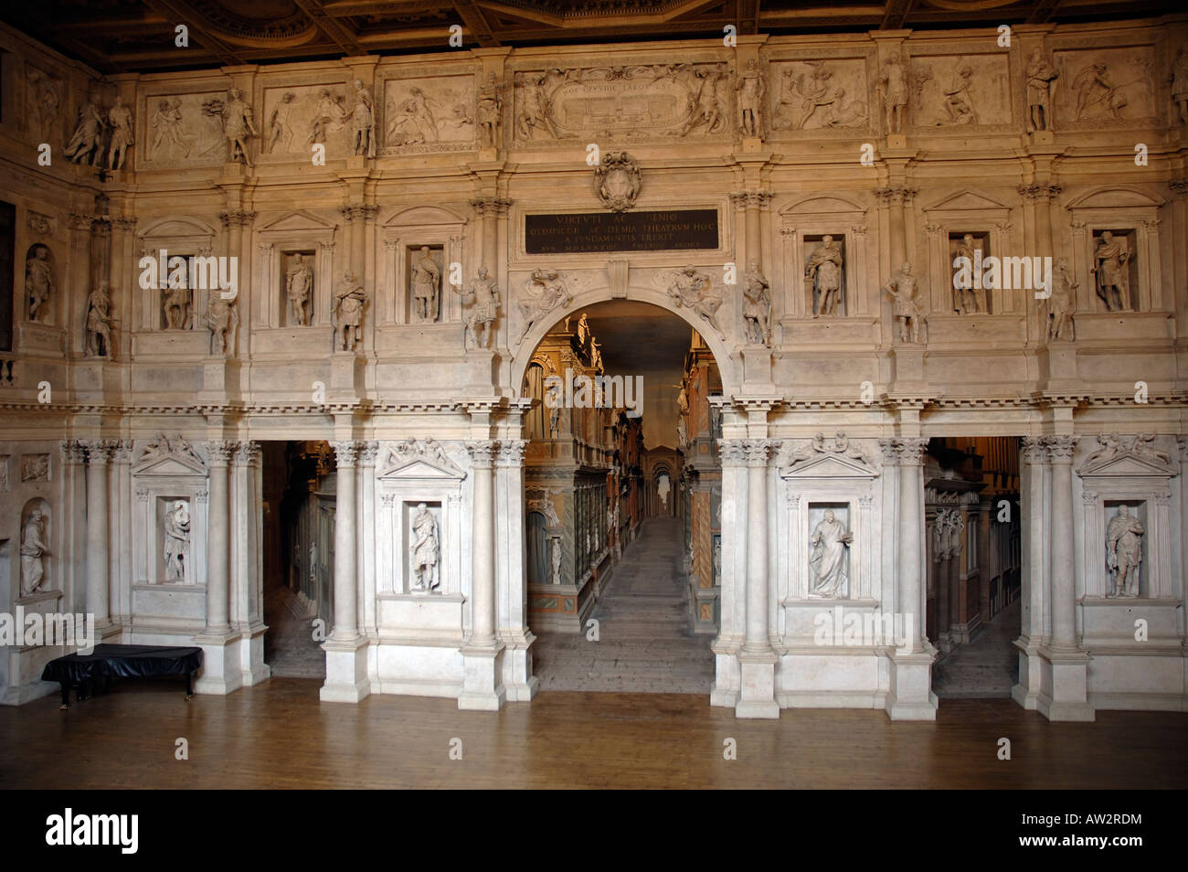 Teatro Olimpico in Vicenza Italien Vicenza Italien Stockfoto