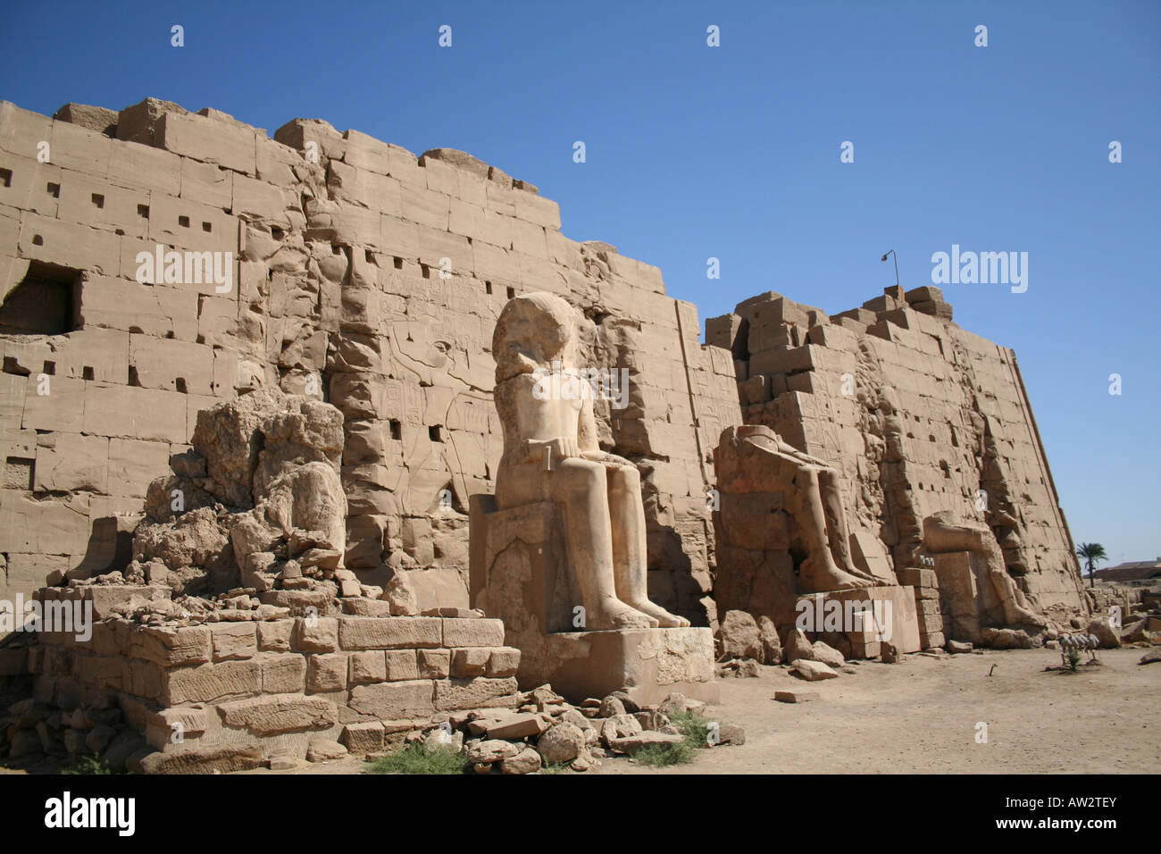 Karnak Tempel Ancient Egyptian Monument [el-Karnak, in der Nähe von Luxor, Ägypten, arabische Staaten, Afrika]. Stockfoto