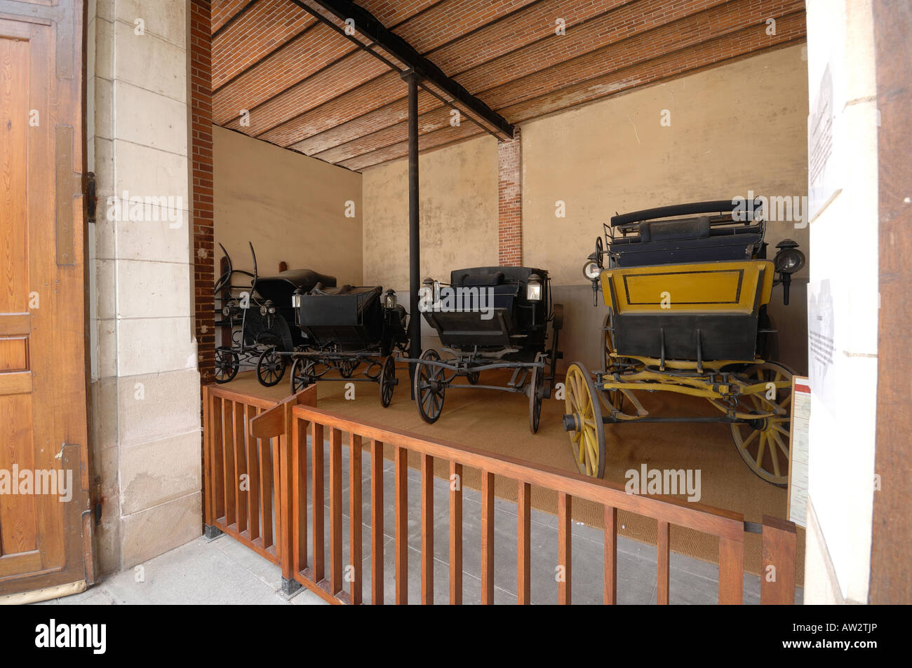 Raum innerhalb des französischen Chaumont Burg Carosse Royal Coach Stockfoto