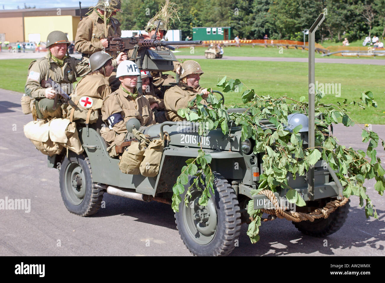 Armee-Jeep auf der parade Stockfoto