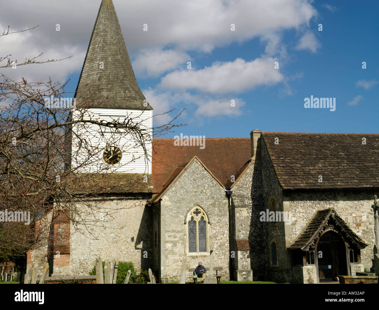 St. Nikolaus Pfarrei Kirche von Great Bookham Surrey Stockfoto