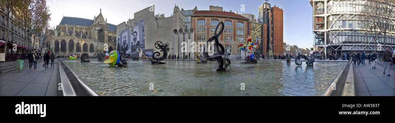 Strawinsky-Brunnen, Frankreich, Paris Stockfoto