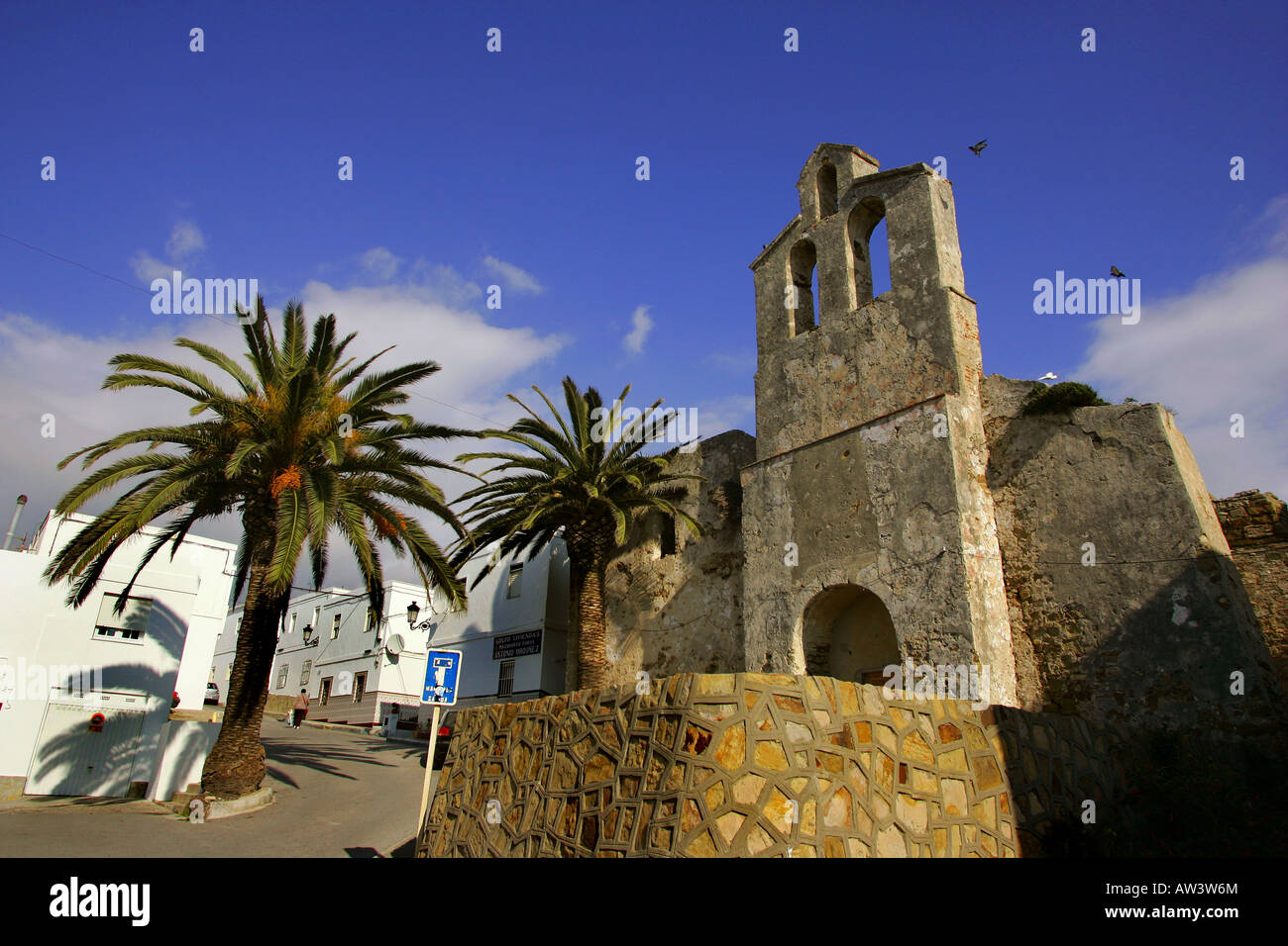 Kirche Iglesia De Santiago in Tarifa Spanien Stockfoto