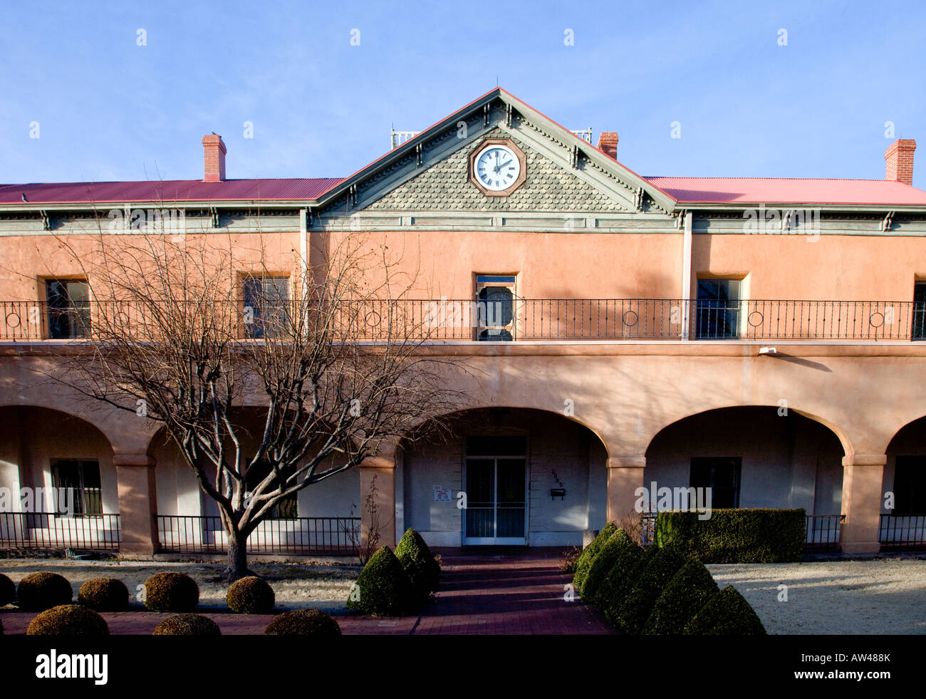 Kirche San Felipe Neri de Albuquerque Stockfoto