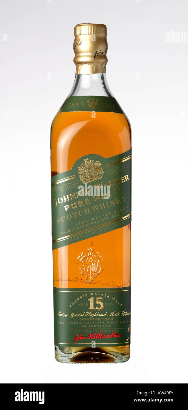 Johnnie Walker Green Label Stockfoto