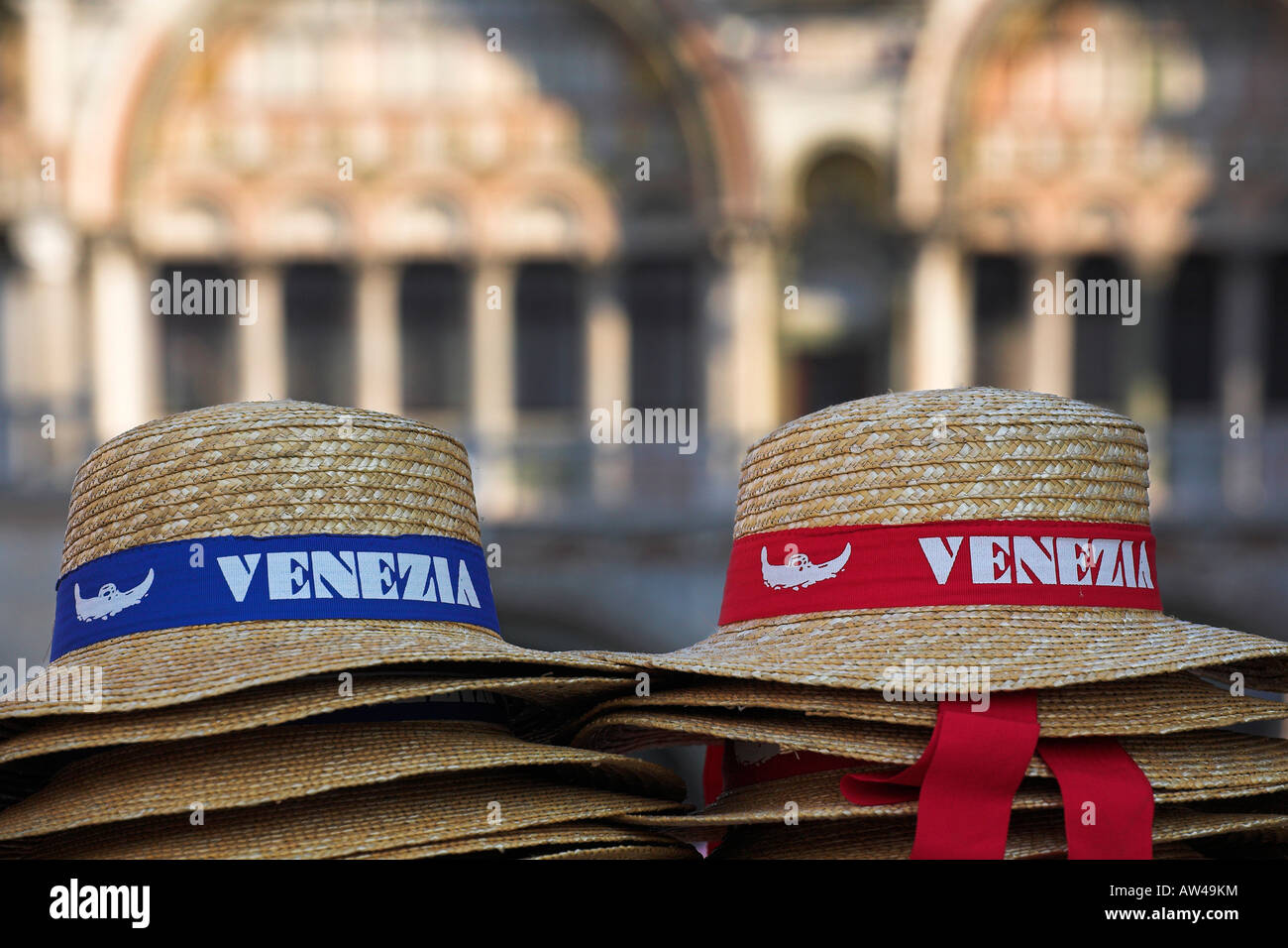 Venezianische Sonnenhüte, Venedig, Italien Stockfoto