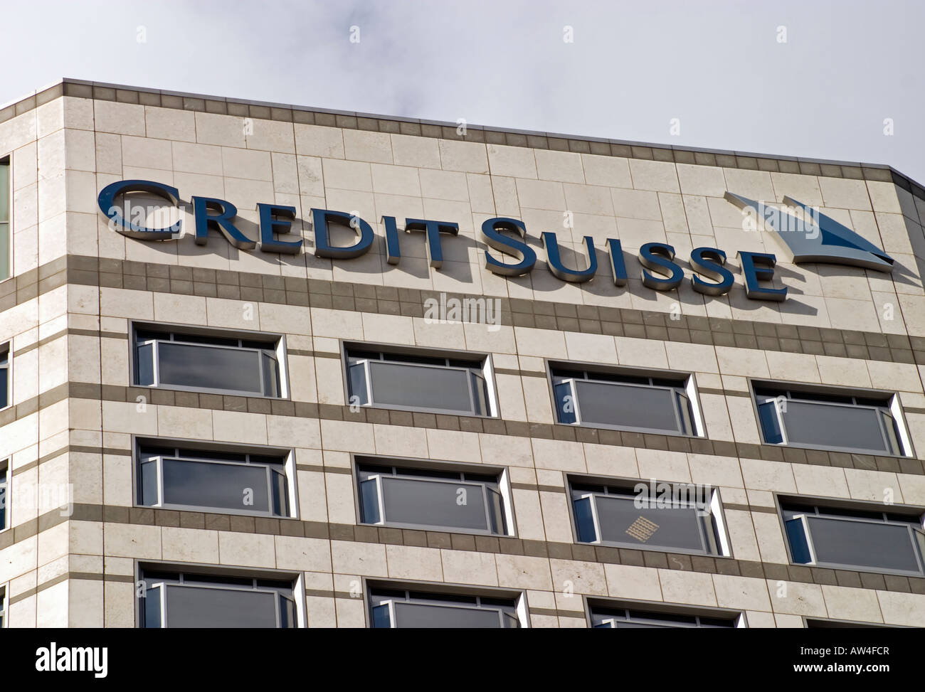 Credit Suisse Gebäude Canary Wharf London Stockfoto