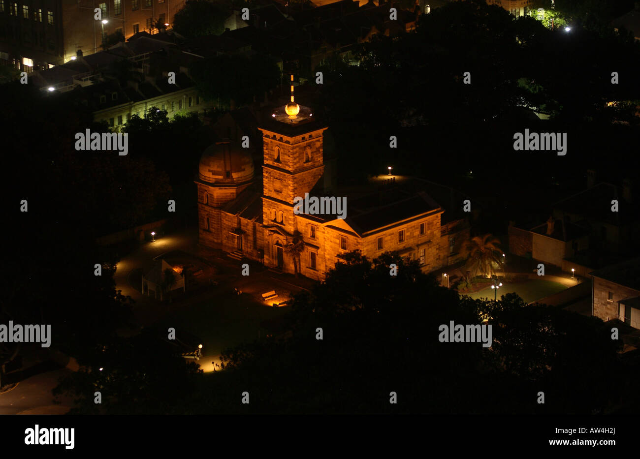 Nacht-Foto des Museums Sydney Observatory Stockfoto