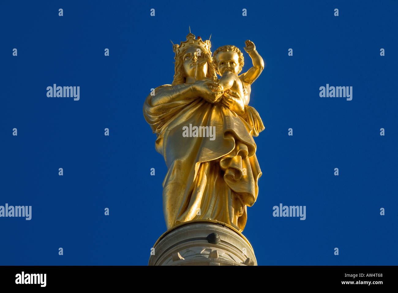 NOTRE DAME DE LA GARDE BASILIKA MARSEILLE FRANKREICH Stockfoto