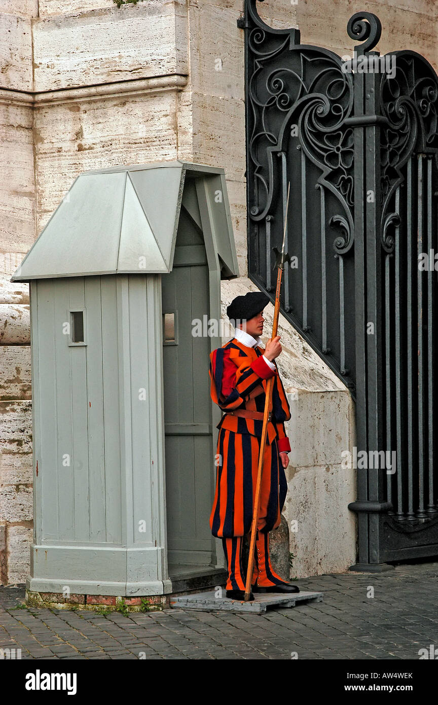 Schweizer Garde - San Pietro-Vatikan Rom, Italien Stockfoto