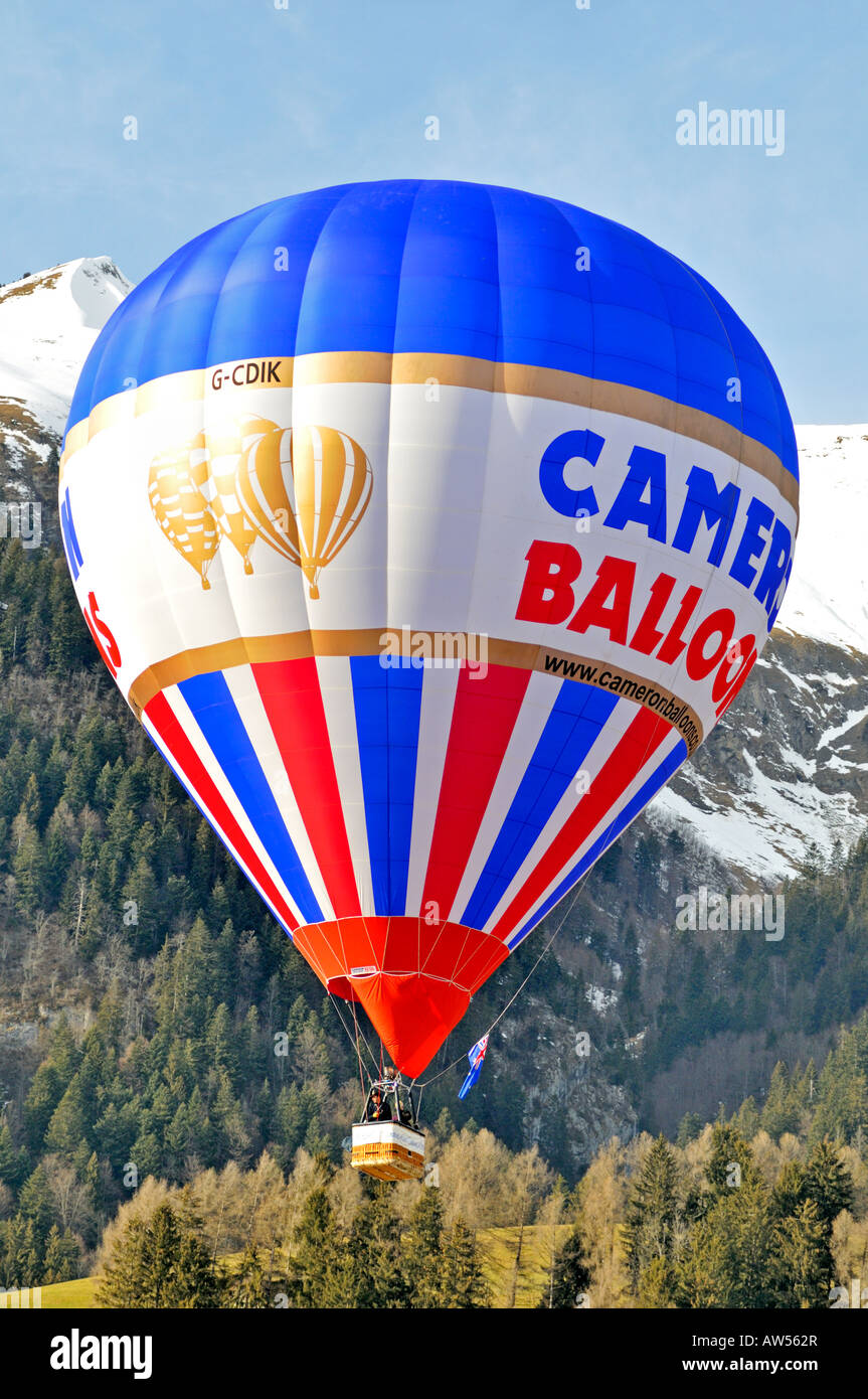 Chateau d ' Oex Hot Air Balloon Festival der Schweiz 2008 Stockfoto