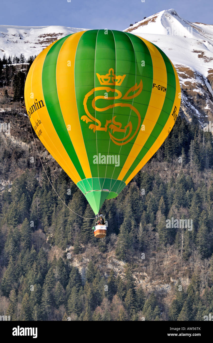 Chateau d ' Oex Hot Air Balloon Festival der Schweiz 2008 Stockfoto