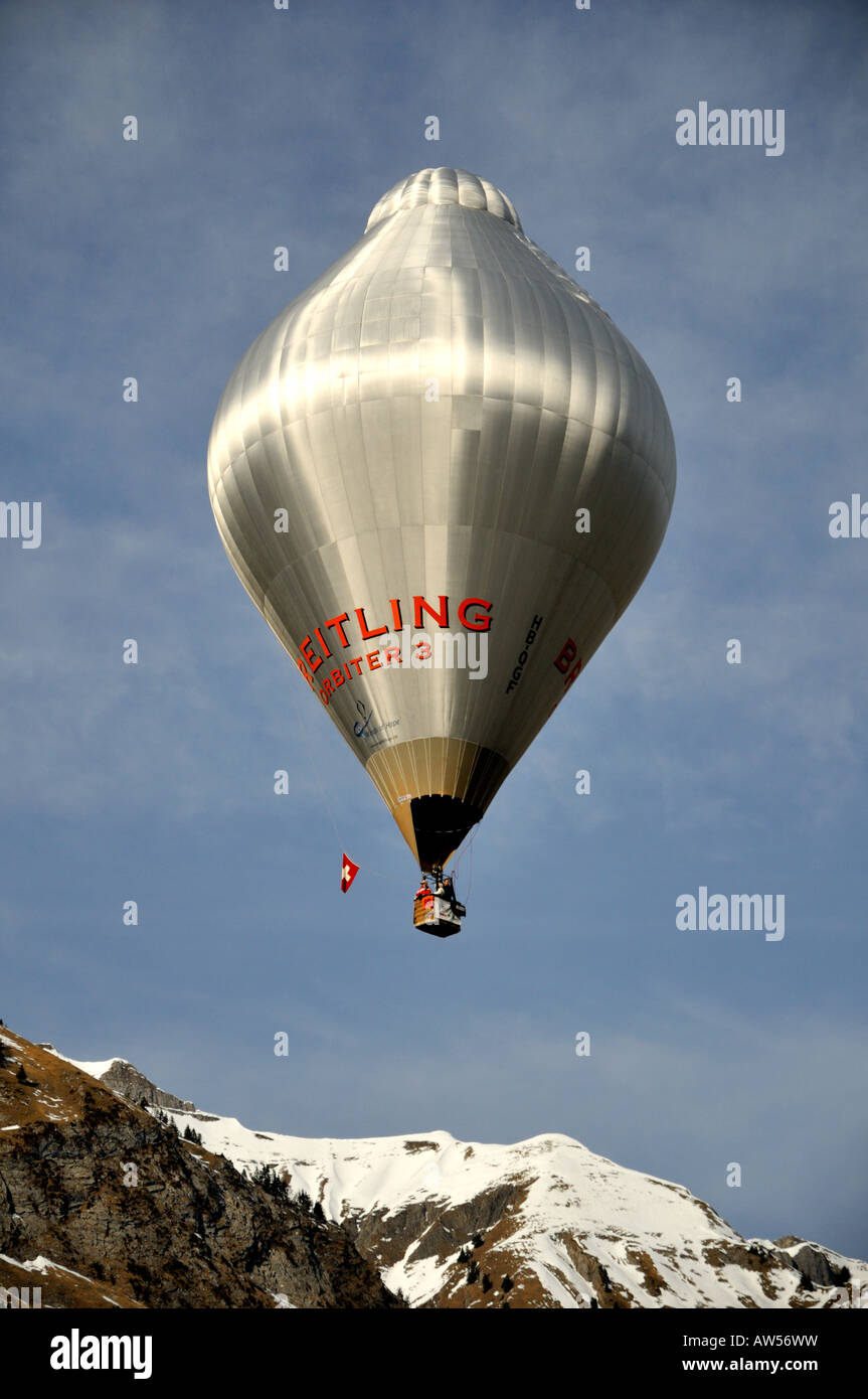Breitling Orbiter 3 Heißluftballon Chateau d ' Oex Schweiz Europa Stockfoto
