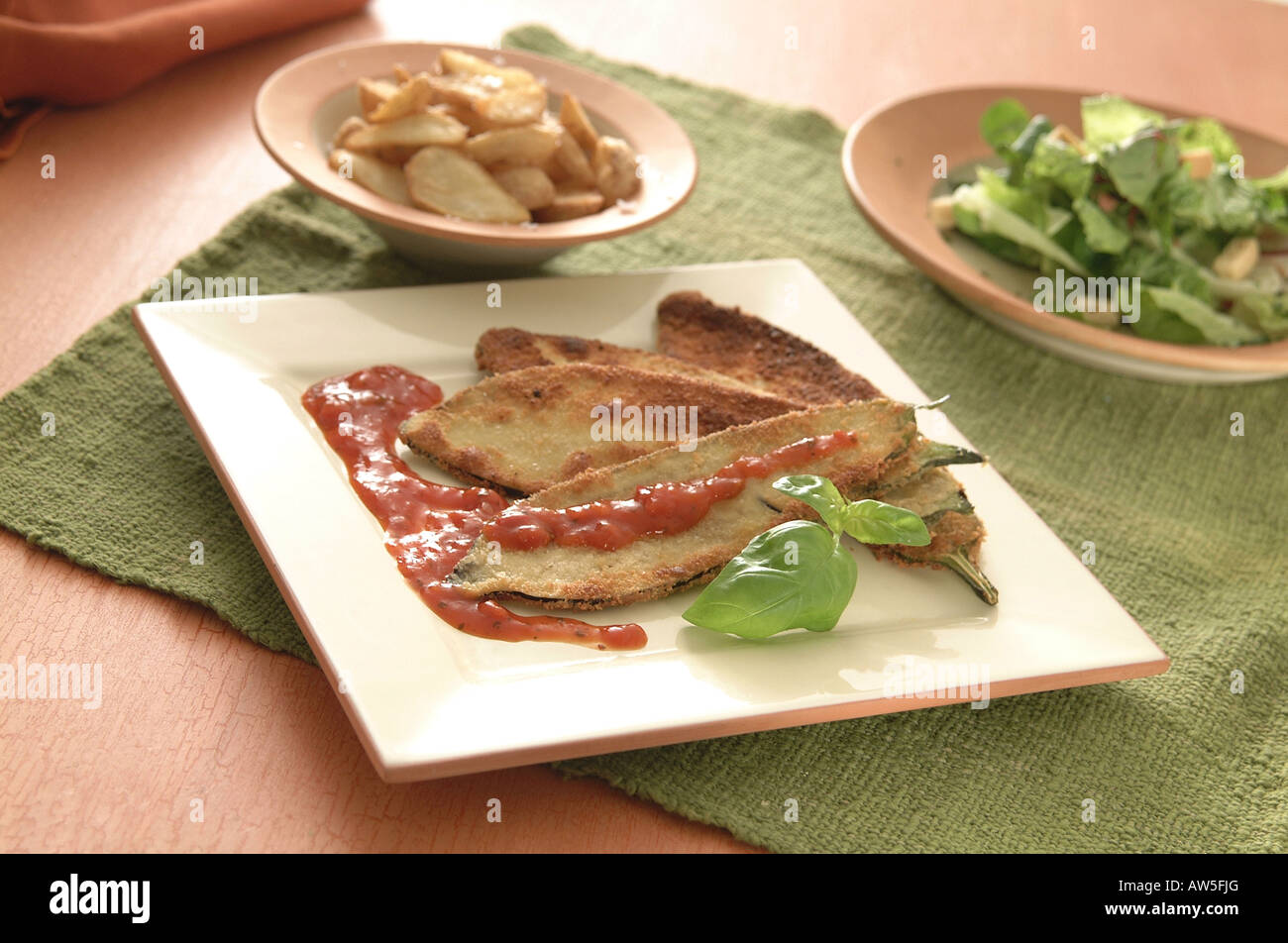 Aubergine arrabiata Stockfoto