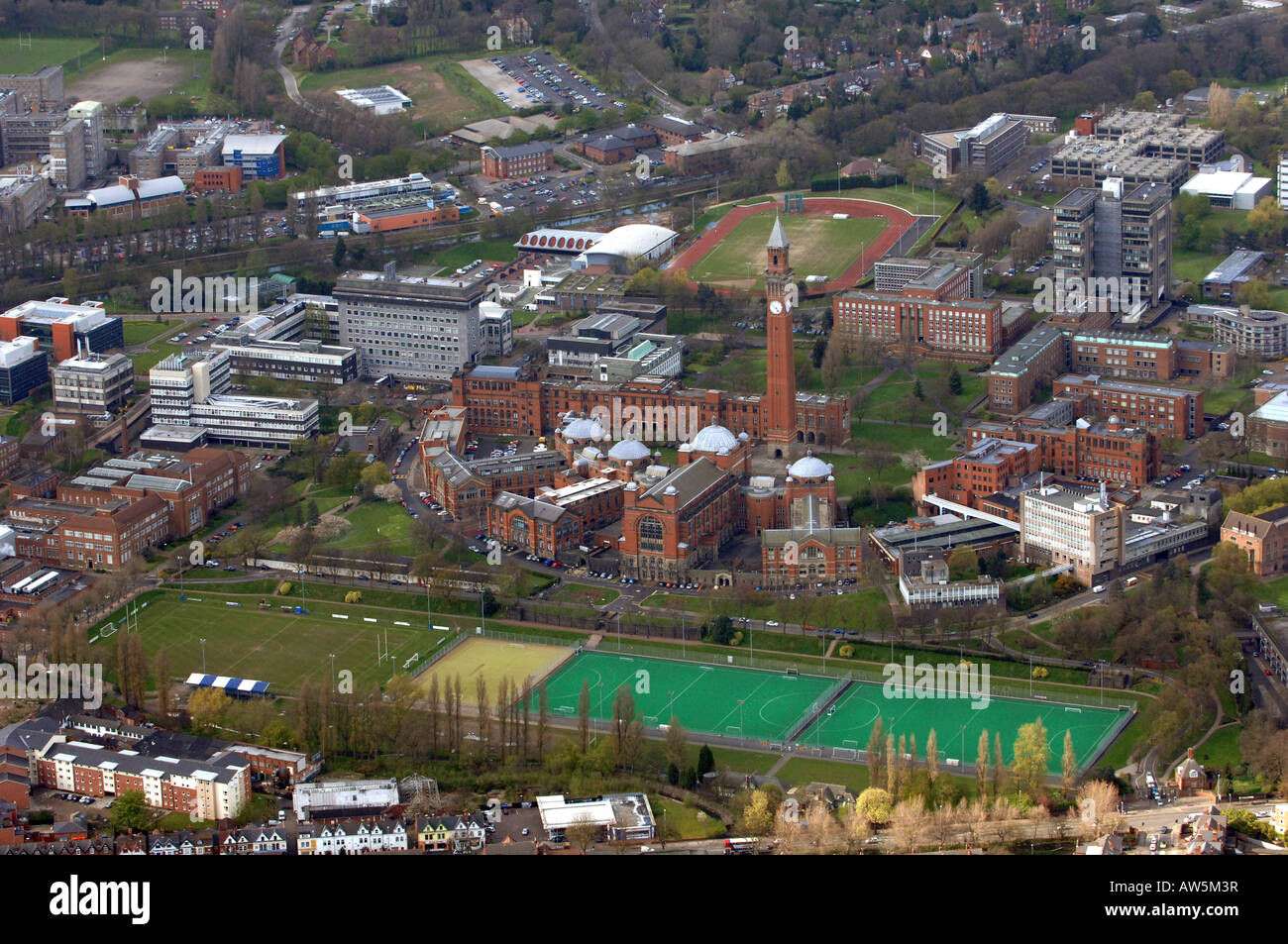 Eine Luftaufnahme Birmingham University Stockfoto