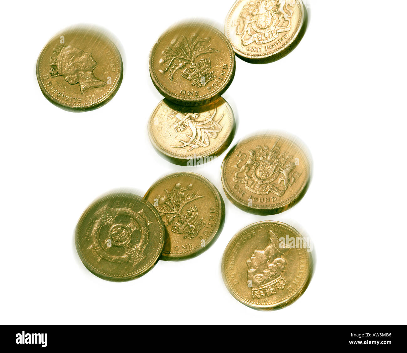 BRITISCHE Währung: Taschengeld Stockfoto