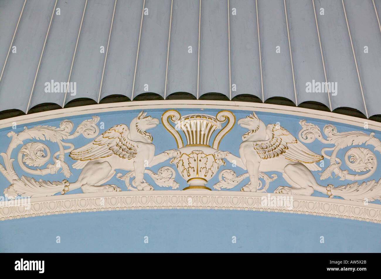 Viktorianische Stuckarbeiten an der Haigh Hall, Wigan, Lancashire, UK Stockfoto