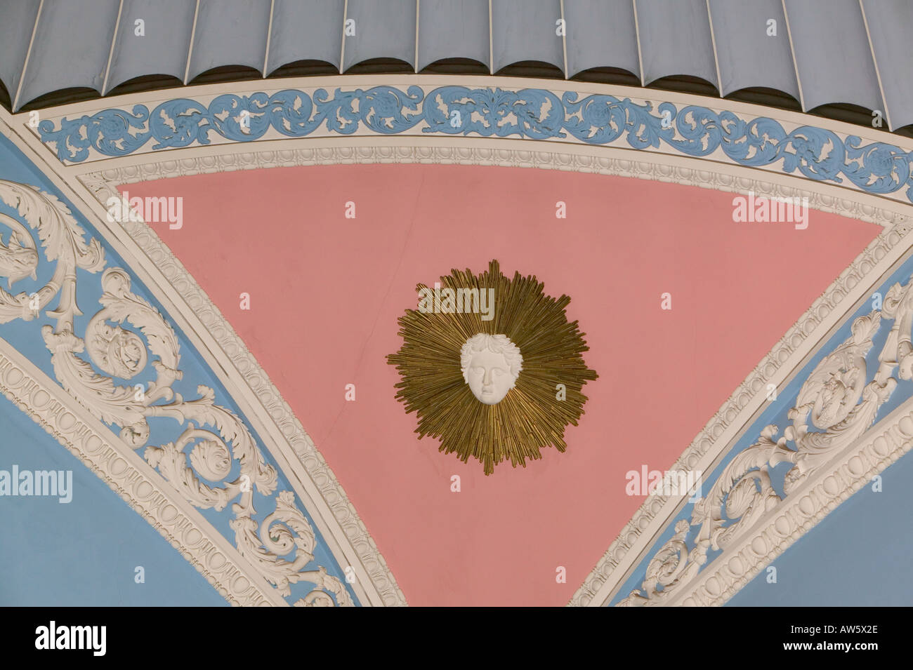 Viktorianische Stuckarbeiten an der Haigh Hall, Wigan, Lancashire, UK Stockfoto