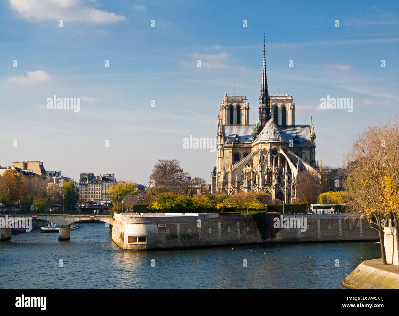 Die Kathedrale Notre Dame, Paris im winter Stockfoto