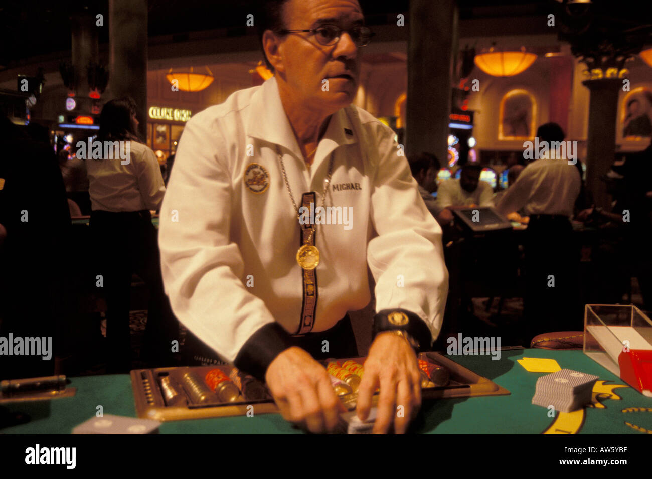 Glücksspiel Blackjack Modell veröffentlicht Caesars Palace Casino Las Vegas Nevada Stockfoto